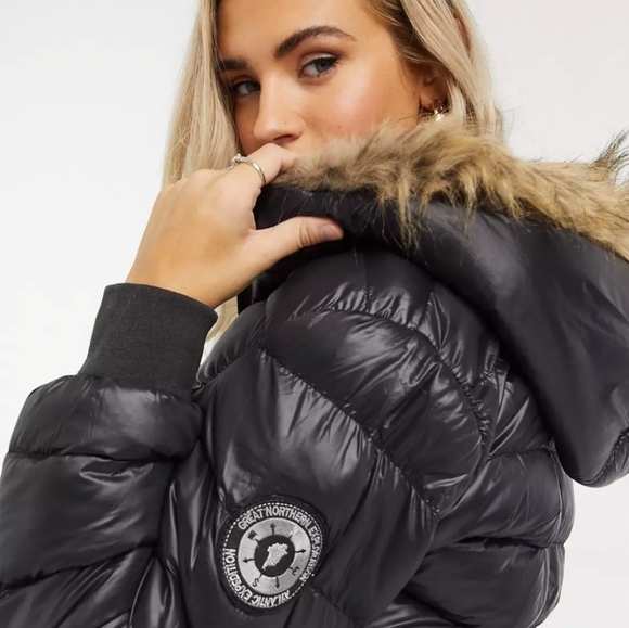 Brave Soul | Warm Winter Jacket Faux Fur Trim - Picture 3 of 5